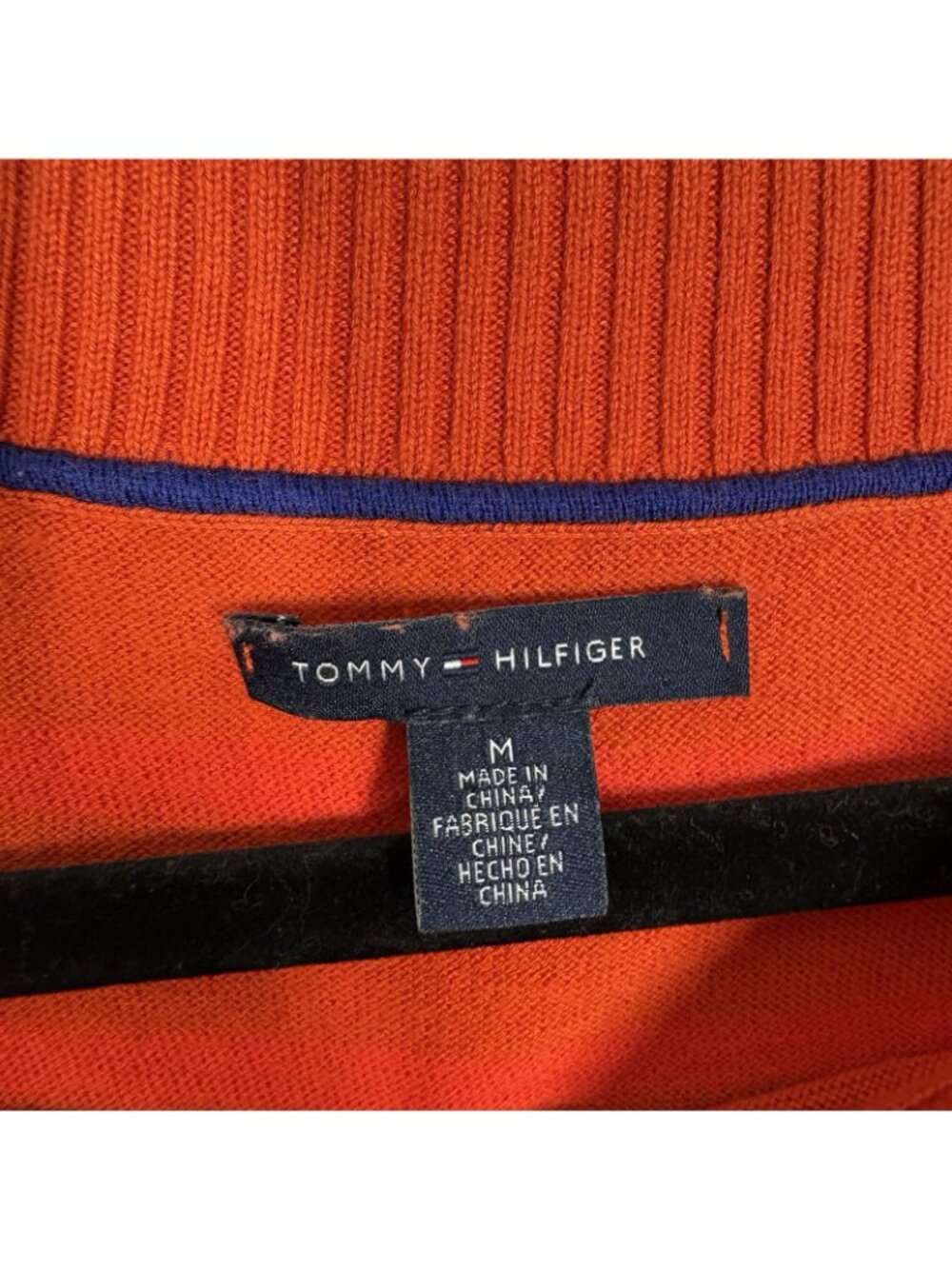 Tommy Hilfiger Womn M Orange Button Detail Basset Hound Graphic Pullover Sweater - Picture 8 of 10